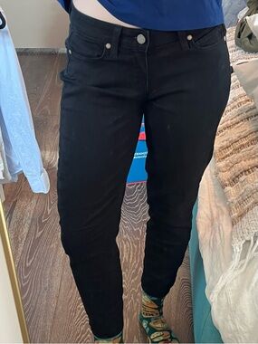 PAIGE Women’s Black Skinny Slim Straight Jeans